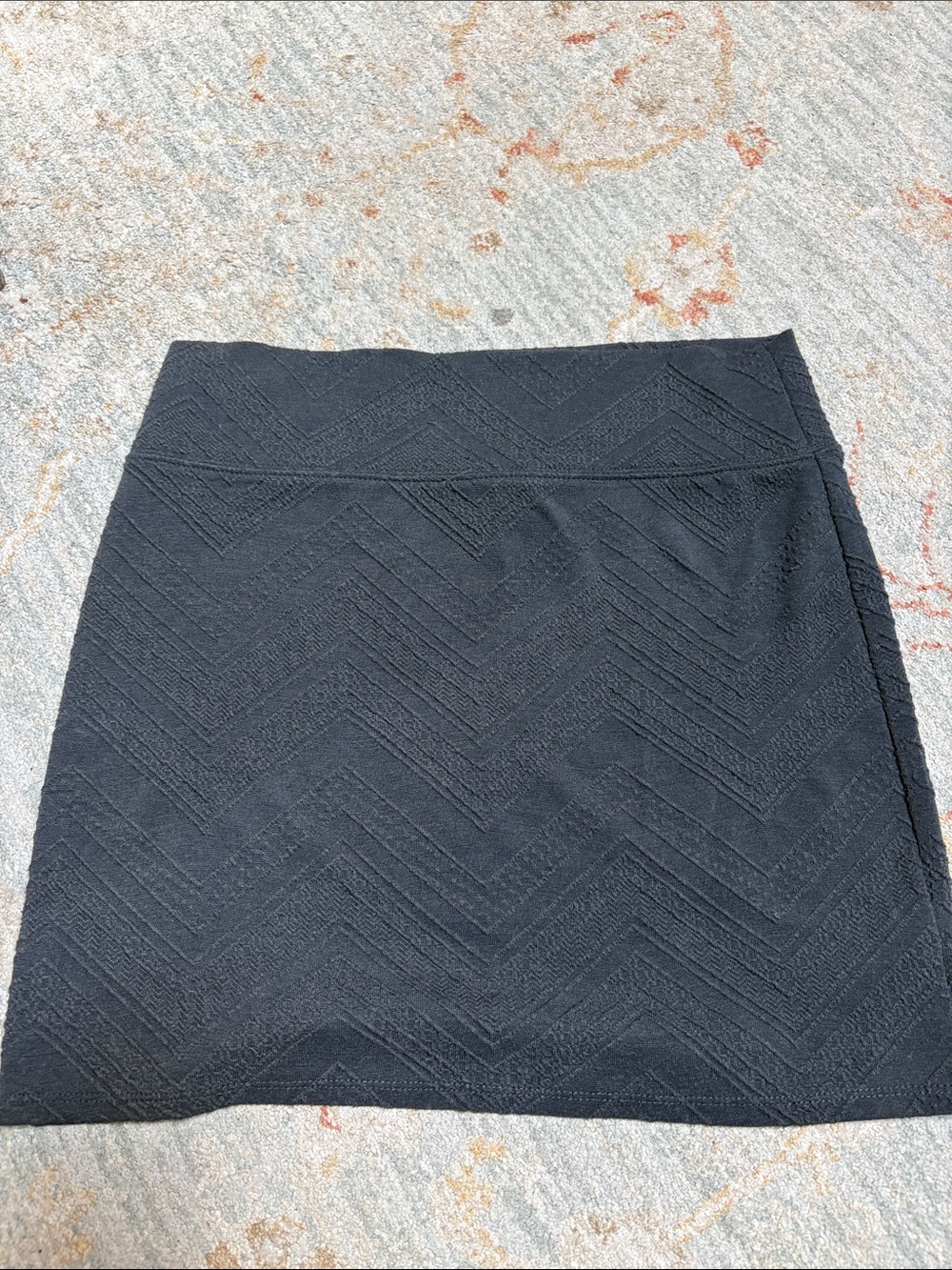 American Eagle Outfitters Black Textured Chevron Mini Skirt